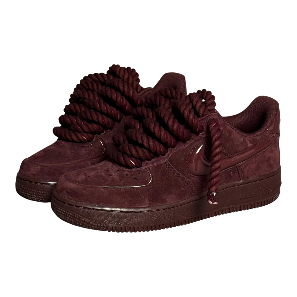 Custom Nike AIR Force 1 Sneaker - Bordeaux Edition