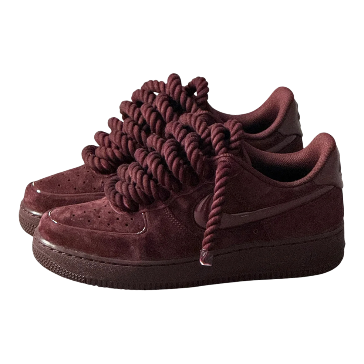 Custom Nike AIR Force 1 Sneaker - Bordeaux Edition
