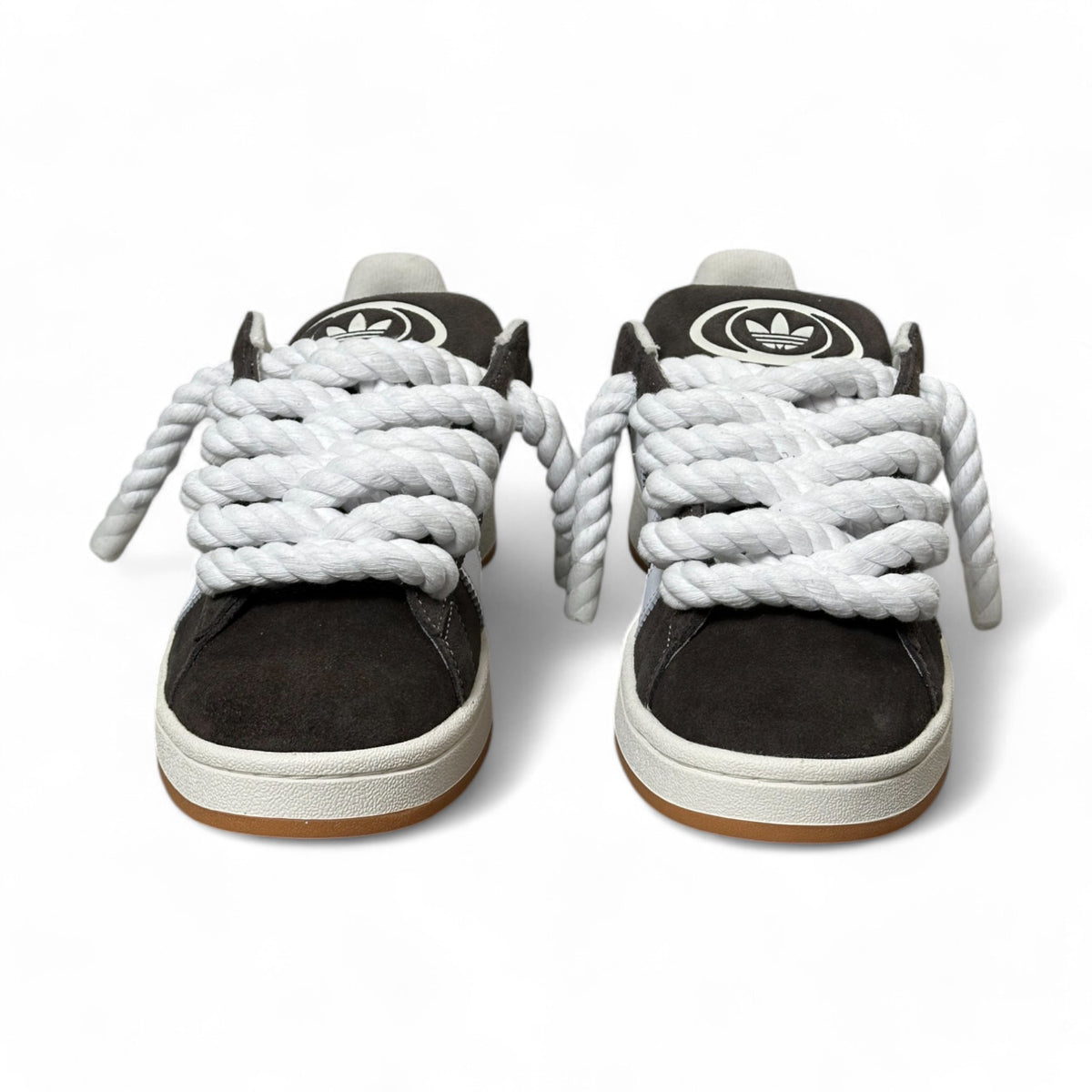 ADIDAS Campus 00s Braun Customized - Rope Schnürsenkel Weiß