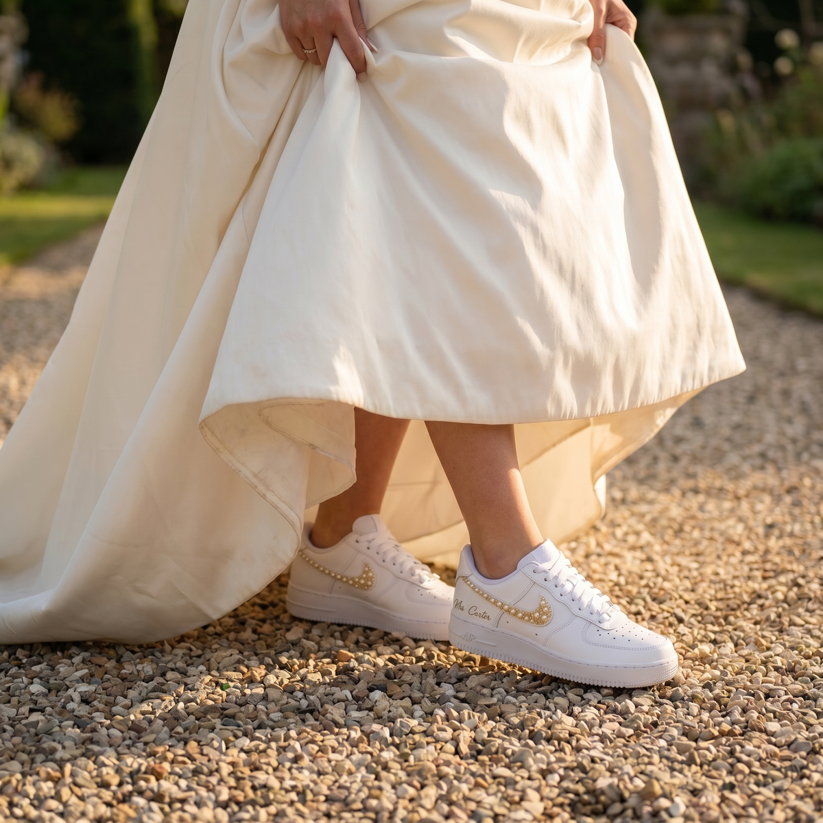 Custom Nike AIR Force 1 Sneaker - Wedding Edition 2.0 Gold