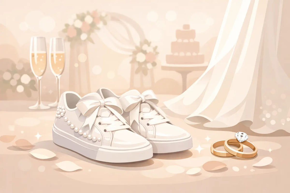 Perlen Sneaker zur Hochzeit mit Bridal Glow