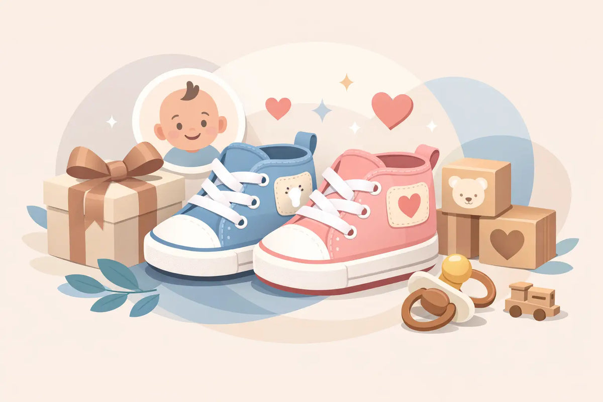 Personalisiertes Baby-Sneaker-Geschenk mit Style