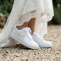 Nike Vision Alta Sneaker - Swarovski Strasssteine WEDDING EDITION
