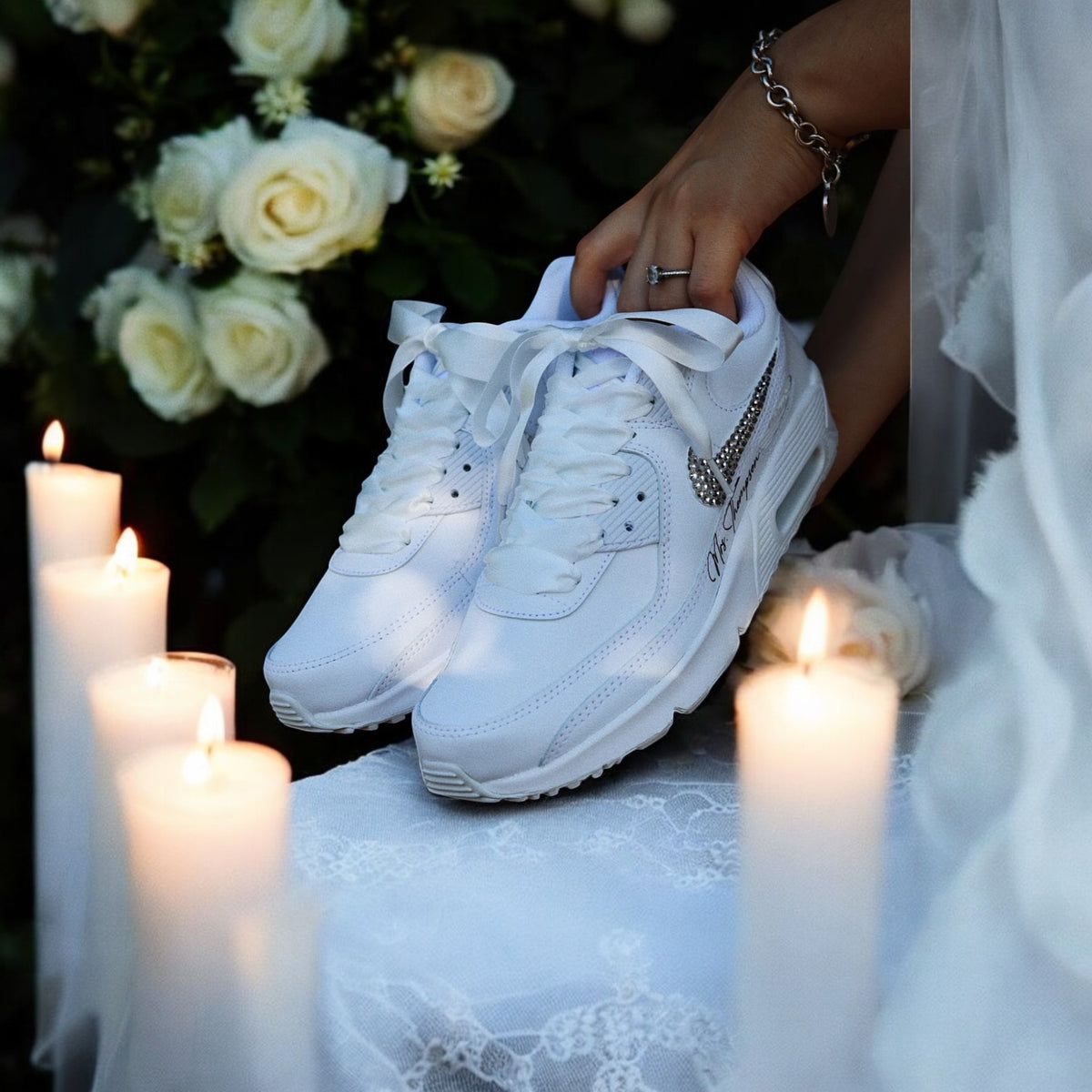 AIR MAX 90 Sneaker - Swarovski rhinestones WEDDING EDITION 