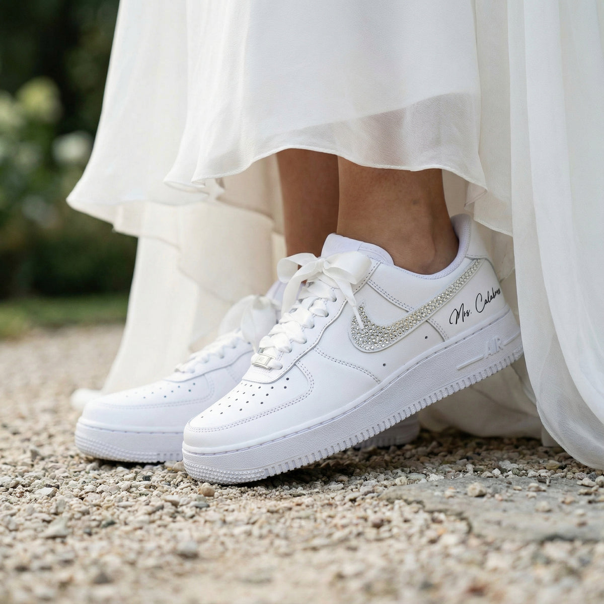 Custom Nike AIR Force 1 Sneaker - Swarovski Wedding Edition 2.0