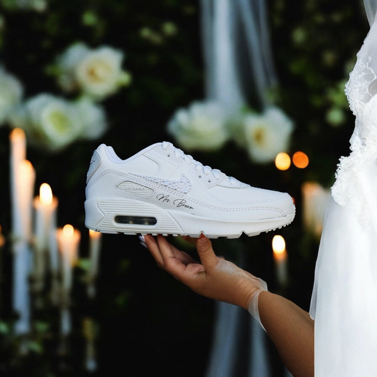 AIR MAX 90 Sneaker - Swarovski rhinestones WEDDING EDITION 