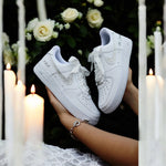Custom Nike AIR Force 1 Sneaker - Swarovski Wedding Edition 2.0
