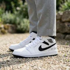 Custom Nike AJ1 Mid Customized - Men Wedding Edition