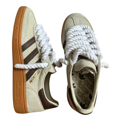ADIDAS Spezial Beige/Braun Customized - Rope Schnürsenkel Weiß