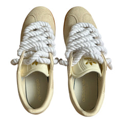 ADIDAS Gazelle Beige Customized - Rope Schnürsenkel Weiß