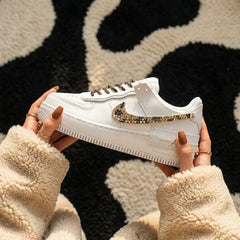 Custom Nike AIR Force Shadow 1 Sneaker - Swarovski Strasssteine LEO EDITION