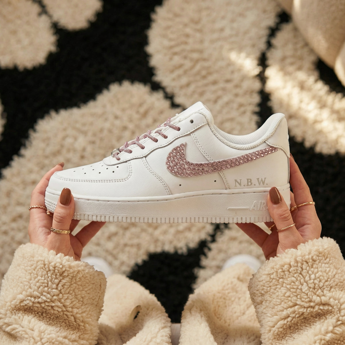 Custom Nike Air Force 1 Shadow Swarovski Barbie Edition – pink handgefertigt Deutschland