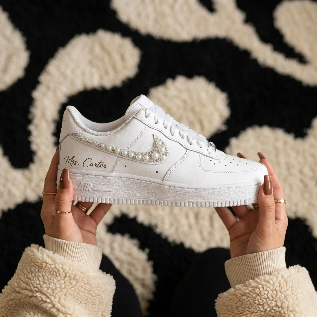 Custom Nike AIR Force 1 Sneaker - Wedding Edition 2.0