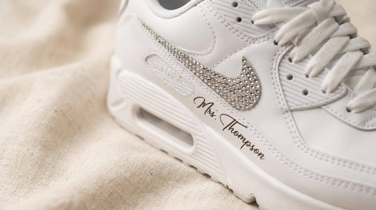 AIR MAX 90 Sneaker - Swarovski rhinestones WEDDING EDITION 
