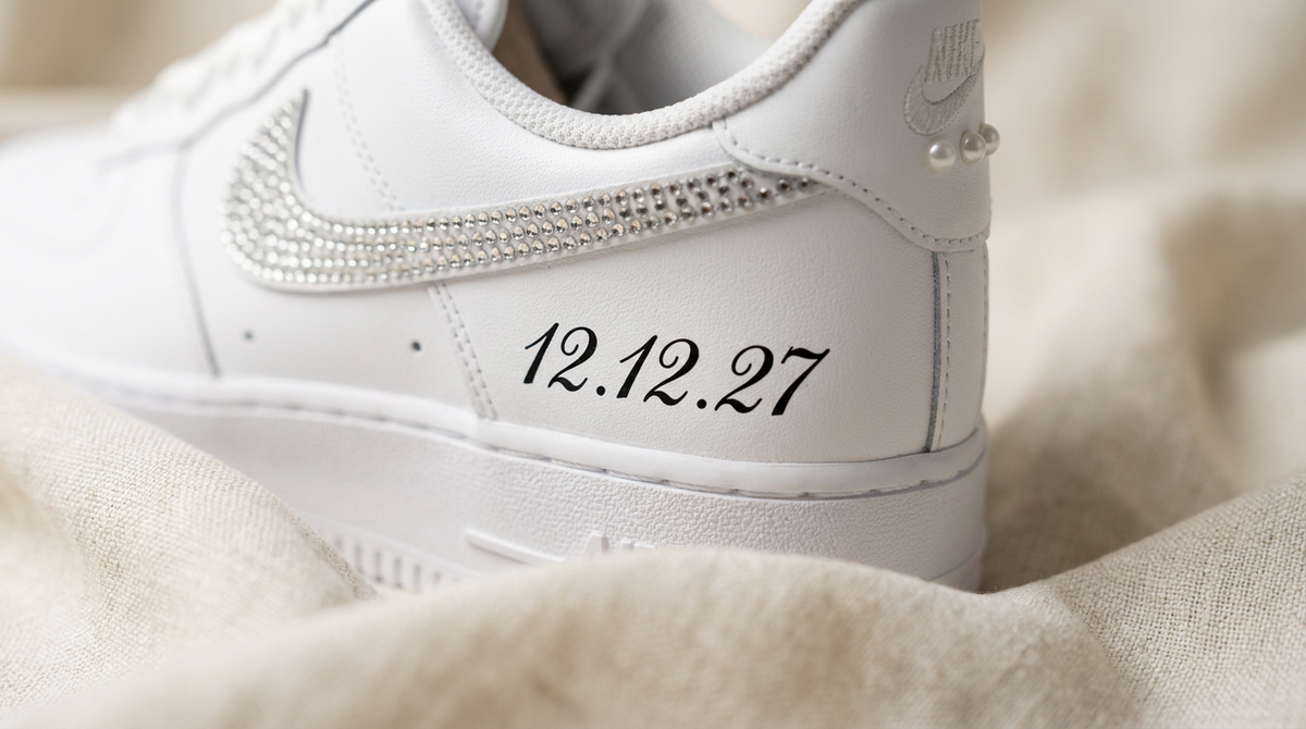 Custom Nike AIR Force 1 Sneaker - Swarovski Wedding Edition 2.0