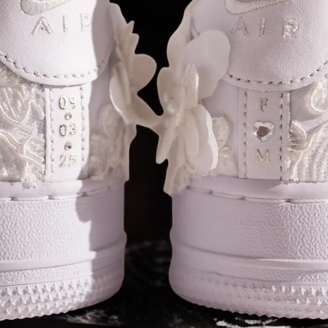 Custom Nike AIR Force 1 Sneaker - Wedding Edition 2.0