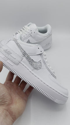 Custom Nike AIR Force Shadow 1 Sneaker- Swarovski Strasssteine