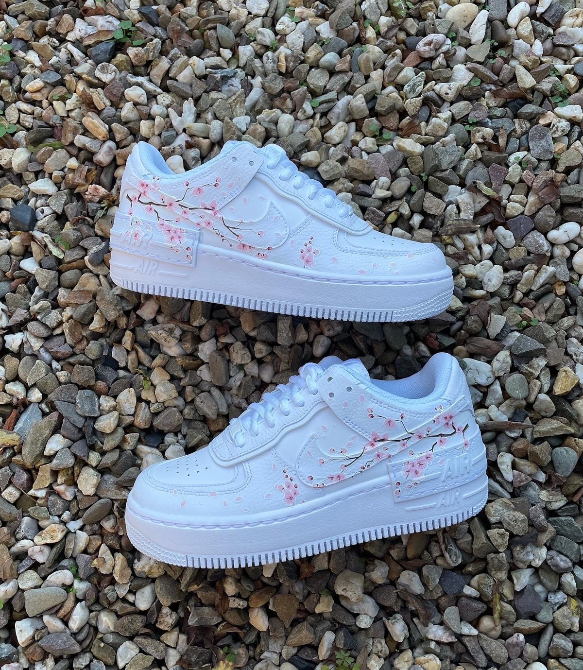 Custom Nike AIR Force Shadow 1 Sneaker - Cherry Blossom - julescustomizedkicks